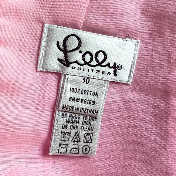 LILLY PULITZER Sabrina Princess Pin Strapless Open Back White Tag Dress Size 10 - Picture 5 of 6